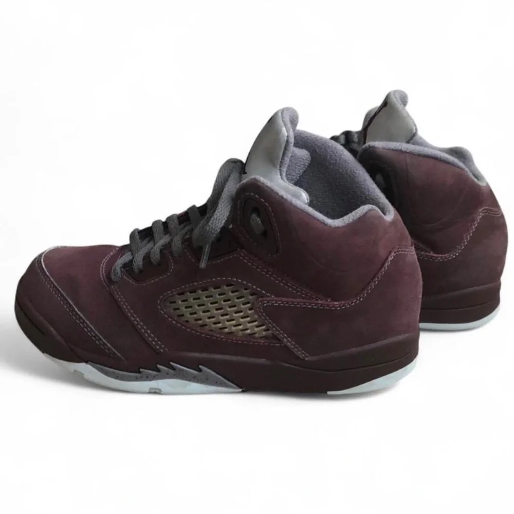 Little Kid Jordan 5 Retro FN4234 600 Deep Burgundy/Light Graphite/Metall Sz 3Y